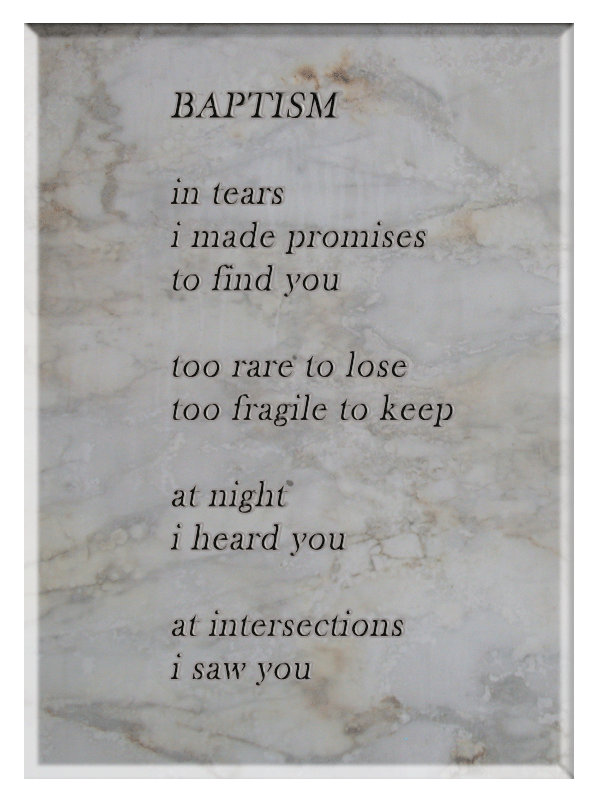 Baptism poem