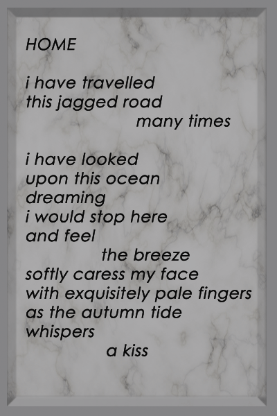 Poem from the Starlight Train Collection entitled Home